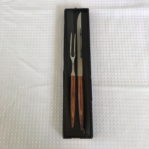 Vintage Lady Hibbard 2 Piece Hostess Carving Set Style 128S - Picture 1 of 6